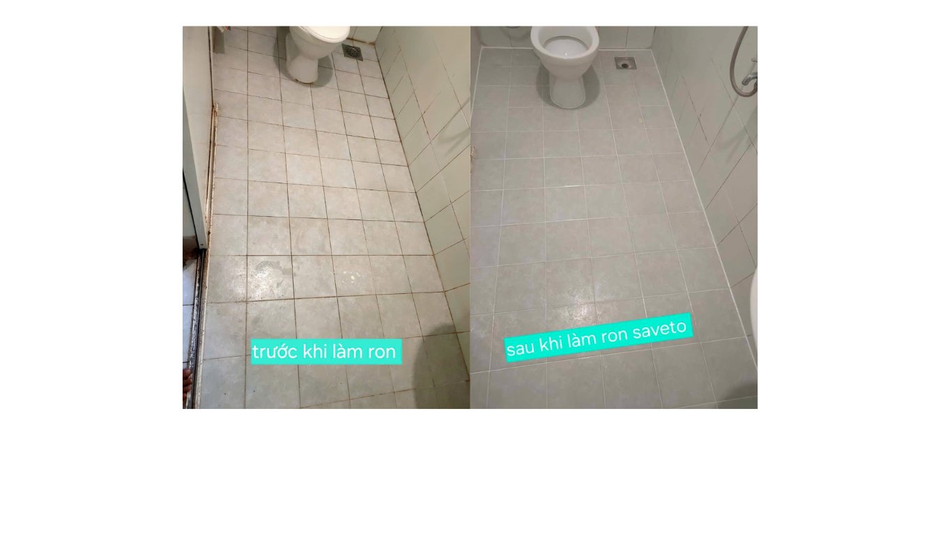 Trước và sau khi làm ron saveto nhà tắm